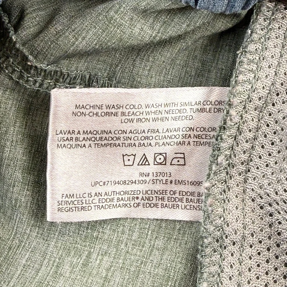 Eddie Bauer Mens Performance‎ Shorts Sage Green Heather Elastic Waist L EMS16095
